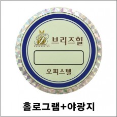 홀로그램(사각무늬)+야광주차스티커